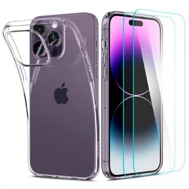 Spigen iPhone 14 Pro Max Kuori Näytönsuoja Crystal Pack Crystal Clear