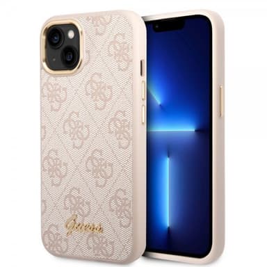 Guess iPhone 14 Plus Kuori 4G Logo Vaaleanpunainen