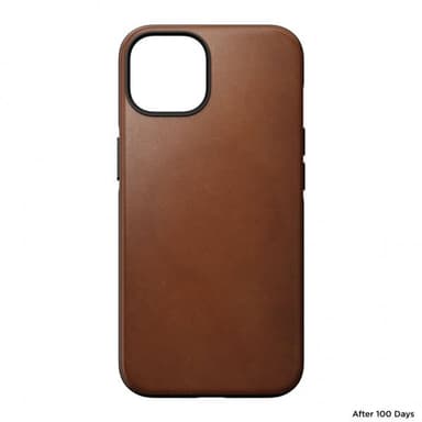 NOMAD iPhone 14 Kuori Modern Leather Case English Tan
