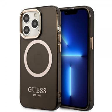 Guess iPhone 13 Pro Kuori Translucent MagSafe Musta
