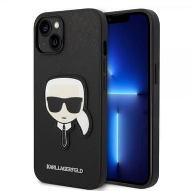 Karl Lagerfeld iPhone 14 Plus Kuori Saffiano Karl Musta