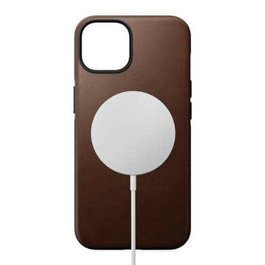 NOMAD iPhone 14 Kuori Modern Leather Case Ruskea