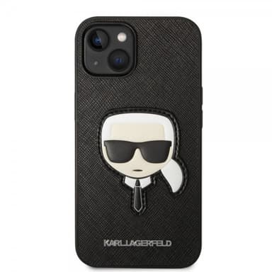 Karl Lagerfeld iPhone 14 Plus Kuori Saffiano Karl Musta