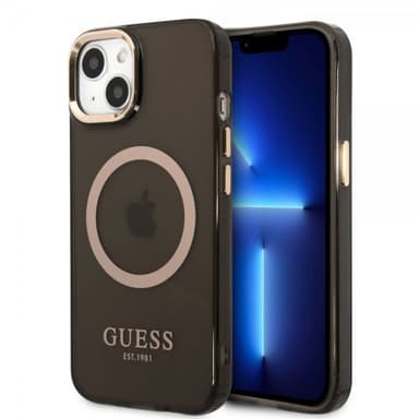Guess iPhone 13 Kuori Translucent MagSafe Musta