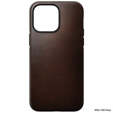 NOMAD iPhone 14 Pro Max Kuori Modern Leather Case Horween Rustic Brown