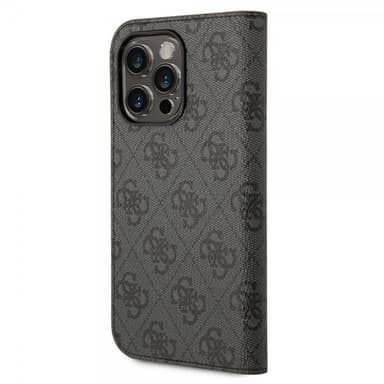 Guess iPhone 14 Pro Kotelo 4G Logo Musta