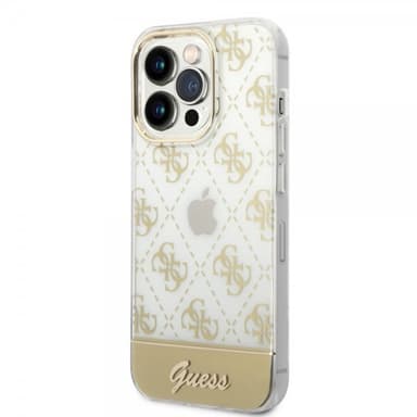 Guess iPhone 14 Pro Max Kuori Bottom Stripe Script Logo Kulta