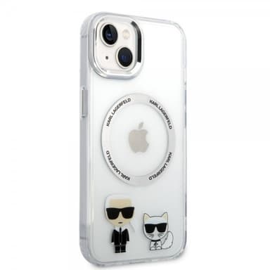 Karl Lagerfeld iPhone 14 Kuori Karl & Choupette MagSafe Läpinäkyvä