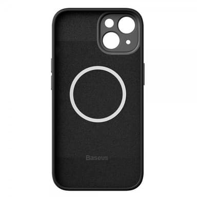 Baseus iPhone 14 Plus Kuori Liquid Silica Gel MagSafe Musta