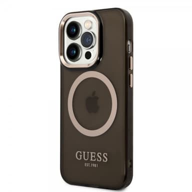 Guess iPhone 14 Pro Kuori Translucent MagSafe Musta