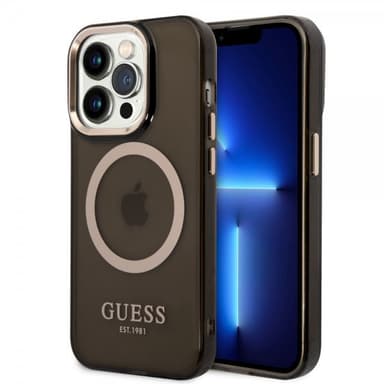 Guess iPhone 14 Pro Kuori Translucent MagSafe Musta