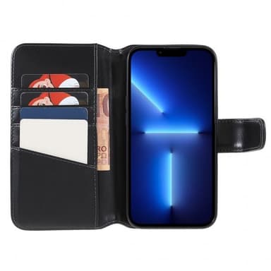 Nordic Covers iPhone 14 Pro Max Kotelo Essential Leather Raven Black