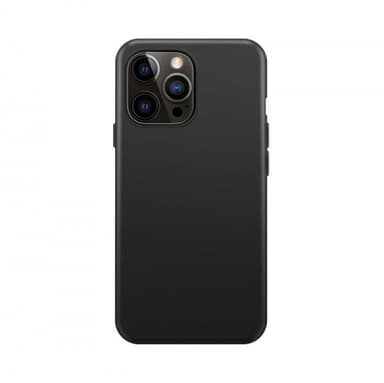 XQISIT iPhone 14 Pro Max Kuori Silicone Case Musta
