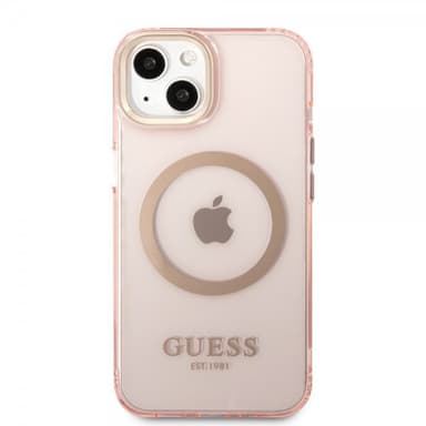 Guess iPhone 13 Kuori Translucent MagSafe Vaaleanpunainen