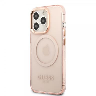 Guess iPhone 13 Pro Max Kuori Translucent MagSafe Vaaleanpunainen