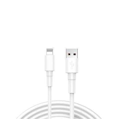 Reekin Laddningskabel Lightning/Iphone 2,4A - vit
