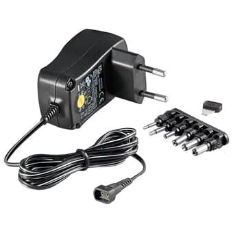 Strömadapter Universal 3-12V max. 7,2 W och 0,6 A