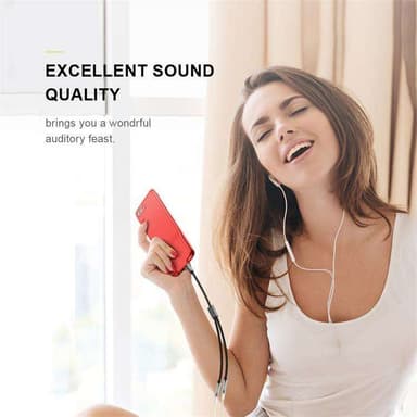 3,5 mm Audio Splitter Audiokaapeli Musta