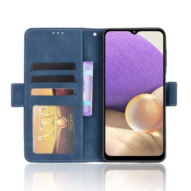 SKALO Samsung A04s 4G 6-lokeroa Lompakkokotelo - Sininen