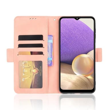 SKALO Samsung A04s 4G 6-lokeroa Lompakkokotelo - Pinkki