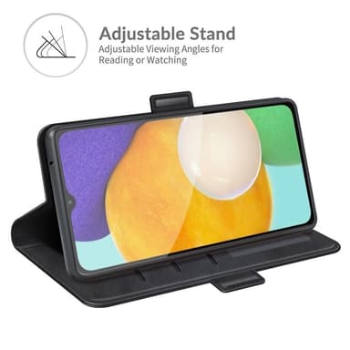 SKALO Samsung A04s 4G Premium Wallet Lompakkokotelo - Musta