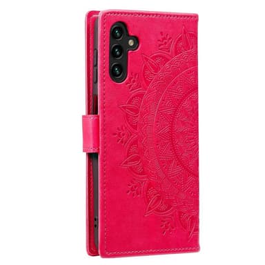 SKALO Samsung A04s 4G Mandala lompakkokotelo - Cerise