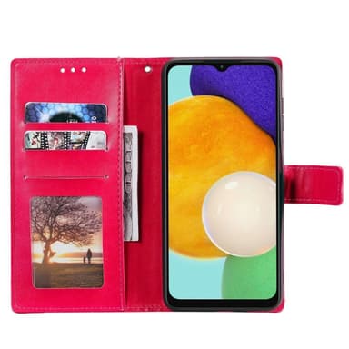 SKALO Samsung A04s 4G Mandala lompakkokotelo - Cerise