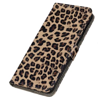 SKALO Motorola Moto G32 4G Leopardikuvioinen lompakkokotelo PU-nahasta.