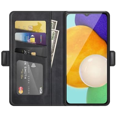 SKALO Samsung A04s 4G Premium Wallet Lompakkokotelo - Musta