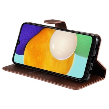 SKALO Samsung A04s 4G Classic Lompakkokotelo - Ruskea