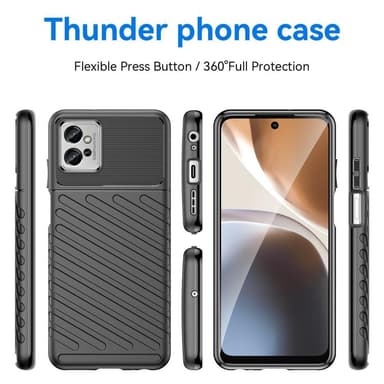 SKALO Motorola Moto G32 4G Armor Thunder Suojakuori - Musta