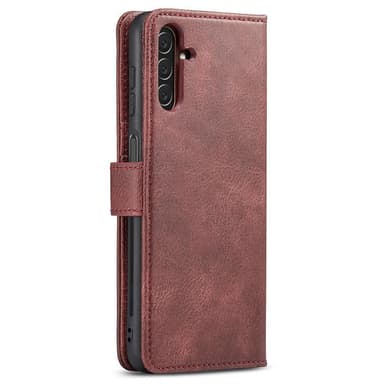 DG MING Samsung A04s 4G 2-in-1 magneetti lompakkokotelo - Punainen