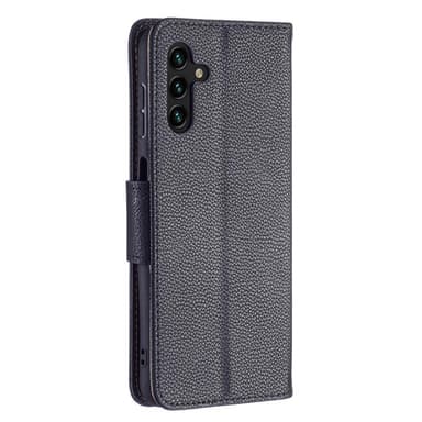 SKALO Samsung A04s 4G Premium Litchi Lompakkokotelo - Musta