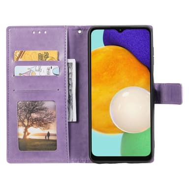 SKALO Samsung A13 5G Mandala lompakkokotelo - Violetti