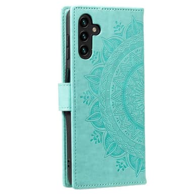 SKALO Samsung A13 5G Mandala lompakkokotelo - Turkoosi