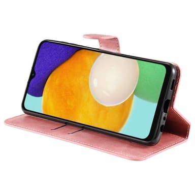 SKALO Samsung A13 5G Classic Lompakkokotelo - Ruusukulta