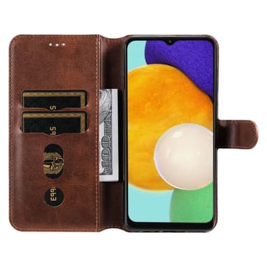 SKALO Samsung A04s 4G Classic Lompakkokotelo - Ruskea