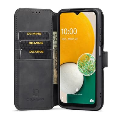 DG MING Samsung A13 5G Premium Cut Lompakkokotelo - Musta