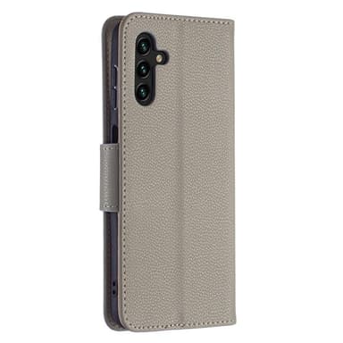 SKALO Samsung A04s 4G Premium Litchi Lompakkokotelo - Harmaa