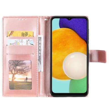 SKALO Samsung A13 5G Mandala lompakkokotelo - Ruusukulta
