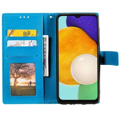 SKALO Samsung A04s 4G Mandala lompakkokotelo - Sininen