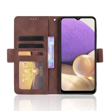 SKALO Samsung A13 5G 6-lokeroa Lompakkokotelo - Ruskea