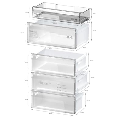 Bosch jääkaappipakastin KGN49VXCT (Black Inox)