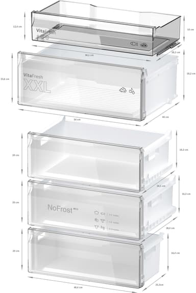 Bosch jääkaappipakastin KGN49VXCT (Black Inox)