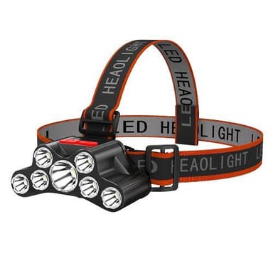 Ladattava otsalamppu 7 valolla, LED