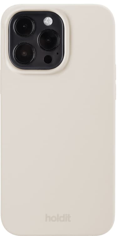 Holdit Silicone iPhone 14 Pro suojakuori (beige)