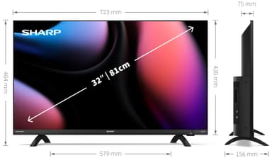 Sharp 32” 32DI4EA HD Ready LED älytelevisio (2021)