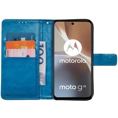Lompakkokotelo 3-kortti Motorola Moto G32 - Vaaleansininen