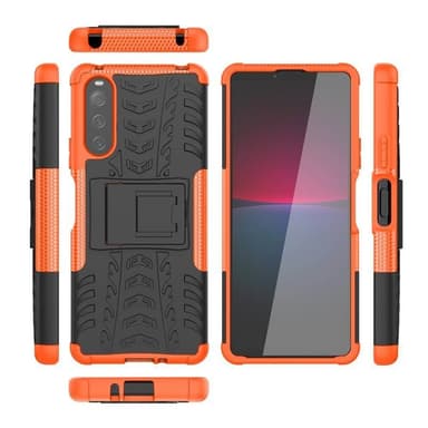 Iskunkestävä kuori jalustalla Sony Xperia 5 IV - Oranssi