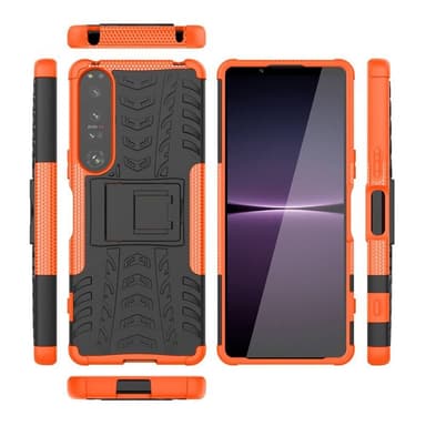 Iskunkestävä kuori jalustalla Sony Xperia 1 IV - Oranssi